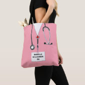 Tote Bag Porte-bourse rose (De près)