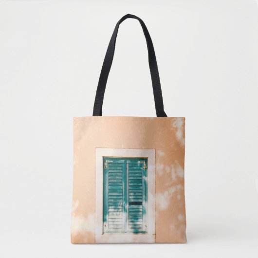 Tote Bag Porte en bois vert fermé (Devant)