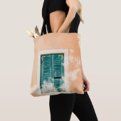 Tote Bag Porte en bois vert fermé (De près)