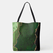 Tote Bag Porte en marbre vert et or (Dos)