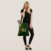 Tote Bag Porte en marbre vert et or (Sur le modèle)