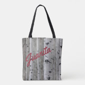 Tote Bag Porte-flocon de flocon de neige de branches gelées (Dos)