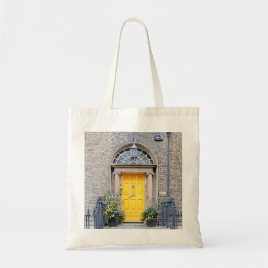 Tote Bag Porte géorgienne jaune à Dublin (Devant)