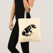 Tote Bag Porter la pause - Assiette encrée (Devant (produit))