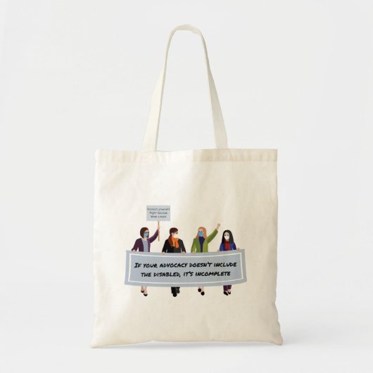 Tote Bag Porter un style de représentation de masque (Devant)