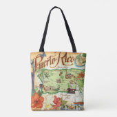 Tote Bag Porto Rico Map Shoulder Fourre-tout (Dos)