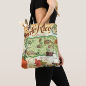 Tote Bag Porto Rico Map Shoulder Fourre-tout (De près)