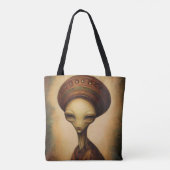 Tote Bag Portrait Alien antique (Dos)