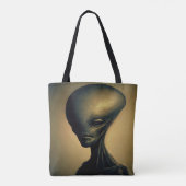 Tote Bag Portrait Alien tiré à la main (Dos)