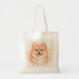 Tote Bag Portrait aquarelle de Pomeranian