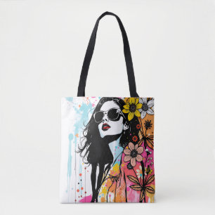 Tote Bag Portrait Artistique Botanique de Rêve 🦋
