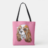 Tote Bag Portrait cavalier d'épagneul du Roi Charles (Dos)