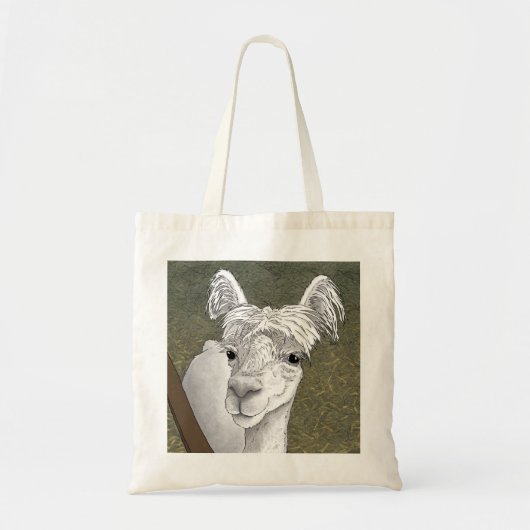 Tote Bag Portrait d'alpaca 2 (Devant)