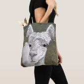 Tote Bag Portrait d'alpaca 2 (De près)
