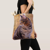 Tote Bag Portrait d'art de chat (De près)