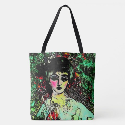 Tote Bag Portrait de Beauté Gothique (Devant)
