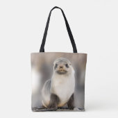 Tote Bag Portrait de bébé phoque sur la plage (Dos)