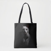 Tote Bag Portrait de chat (Devant)