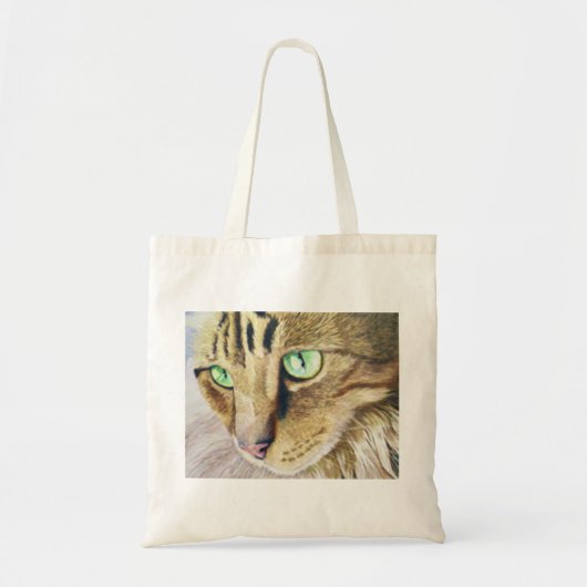 Tote Bag Portrait de chat (Devant)