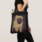 Tote Bag Portrait de chien Carlin mignon (De près)