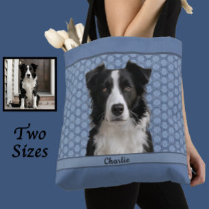 Tote Bag Portrait de chien personnalisé avec photo et nom p