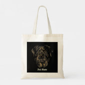 Tote Bag Portrait de chien Rottweiler (Dos)