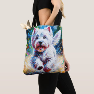 Tote Bag Portrait de chien West Highland White Terrier « We