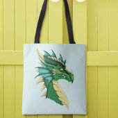 Tote Bag Portrait de dragon vert