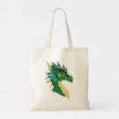 Tote Bag Portrait de dragon vert (Dos)