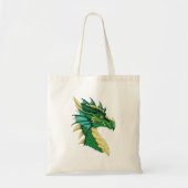 Tote Bag Portrait de dragon vert (Devant)