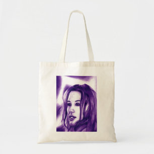 Tote Bag Portrait de femme en pourpre, œuvre d'art original