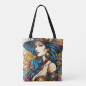 Tote Bag Portrait de femme, style steampunk (Dos)