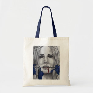 Tote Bag Portrait de femme vampire Roses sanglantes Art got