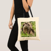 Tote Bag Portrait de fond dans un journal de blocage (Devant (produit))
