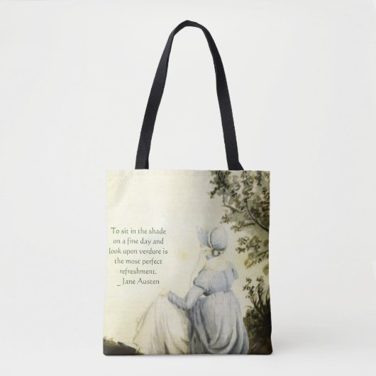 Tote Bag Portrait de Jane Austen + citation (Devant)