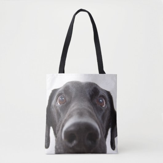 Tote Bag Portrait de la collection Black Labrador (Devant)