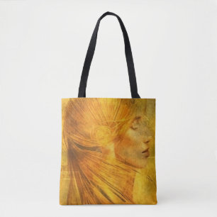 Tote Bag Portrait de la dame aux teintes d'or