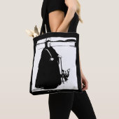 Tote Bag Portrait de la reine Victoria et Yorkie Dog (De près)