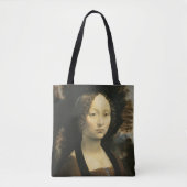 Tote Bag Portrait de Léonard de Vinci de Ginevra Benci (Devant)