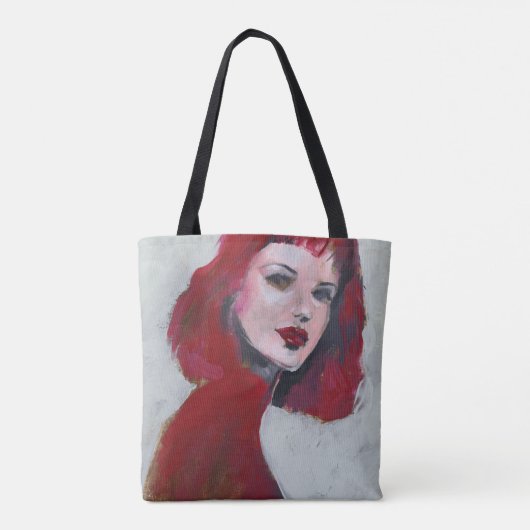 Tote Bag Portrait de marché des changes - rouge (Dos)