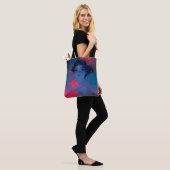 Tote Bag Portrait de Neon rose Anime Style Girl (Sur le modèle)