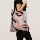Tote Bag Portrait de pixel doux en ton pâle (De près)