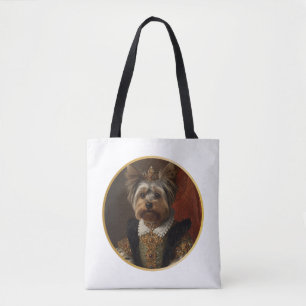 Tote Bag Portrait de reine Renaissance Yorkshire Terrier