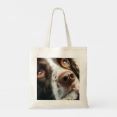 Tote Bag Portrait de springer spaniel marron (Dos)