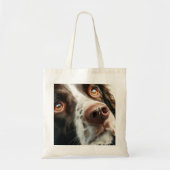 Tote Bag Portrait de springer spaniel marron (Devant)