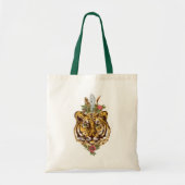 Tote Bag Portrait de style de Boho de tigre (Devant)