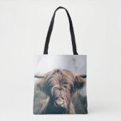 Tote Bag Portrait de vache Highland (Devant)