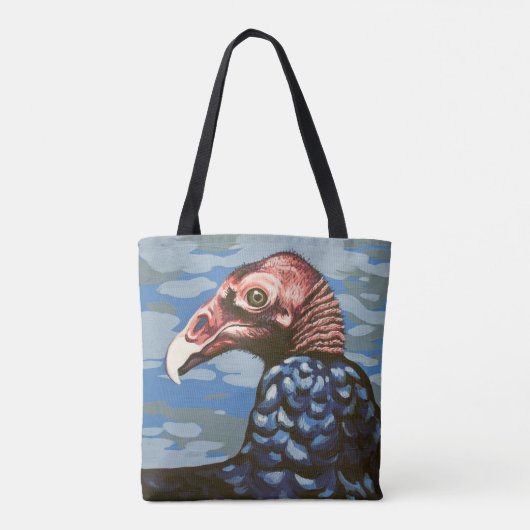 Tote Bag Portrait de vautour de Turquie (Dos)