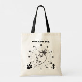 Tote Bag Portrait de visage de femme. Suivez-moi (Dos)