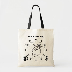 Tote Bag Portrait de visage de femme. Suivez-moi